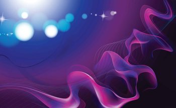 Carta da parati Composizione Luce Astratta Blu Viola