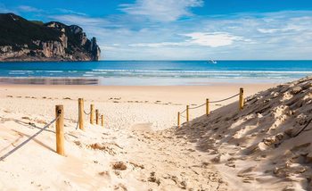 Carta da parati Percorso Naturale Spiaggia Mare Sabbia Scogliera