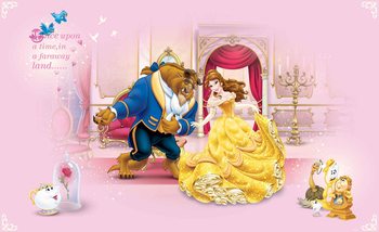 Carta da parati Principesse Disney La Bella e La Bestia