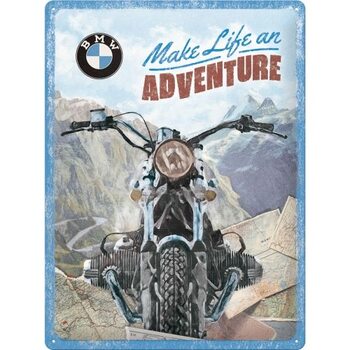 Cartel de metal BMW - Make Life an Adventure