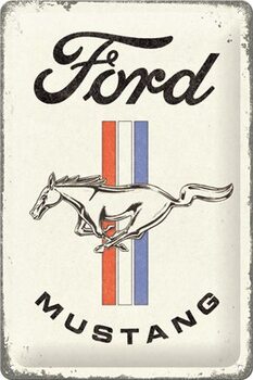 Cartel de metal Ford - Mustang - Horse & Stripes