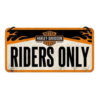 Cartel de metal Harley-Davidson - Riders Only
