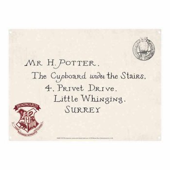 Cartel de metal Harry Potter - Letters