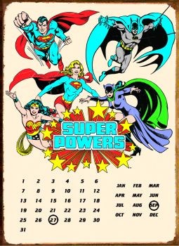 Cartel de metal SUPER POWERS