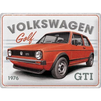 Cartel de metal Volkswagen VW - Golf GTI 1976