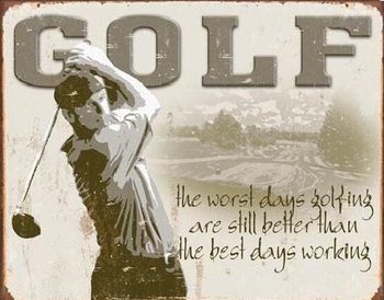 GOLF - best days Carteles de chapa