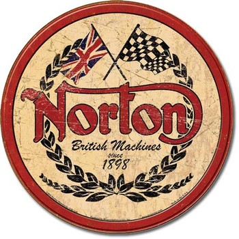 NORTON - logo round Carteles de chapa