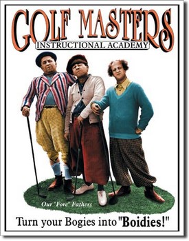 STOOGES - golf masters Carteles de chapa