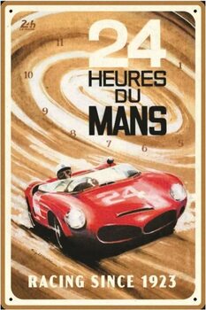Cartello in metallo 24h du Mans - Red Car 1963