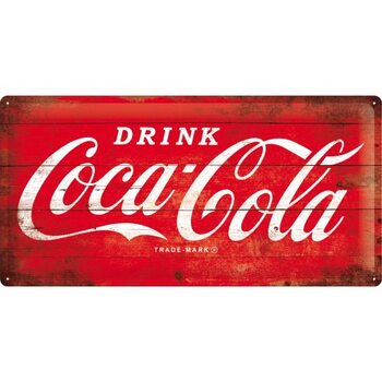 Cartello in metallo Coca-Cola - Logo Red