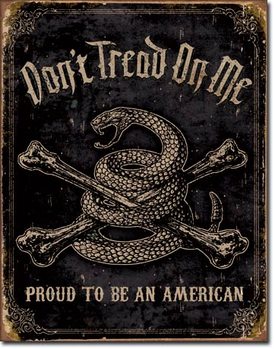 Cartello in metallo DTOM - Proud to be American
