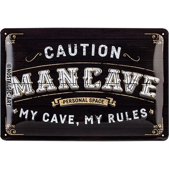 Targa in metallo Man Cave