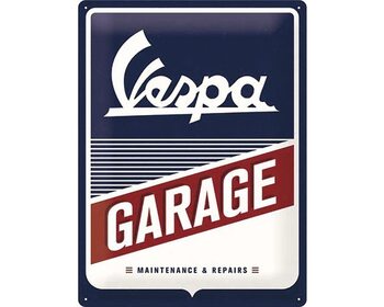 Cartello in metallo Vespa Garage