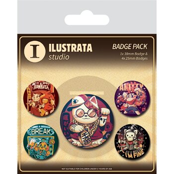 Set de chapas Ilustrata - Cool Cat