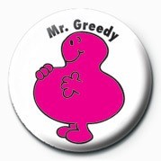 Chapa MR MEN (Mr Greedy)