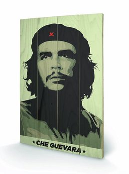 Bild auf Holz Che Guevara - Khaki Green