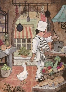 Umělecký tisk Chef With Goose