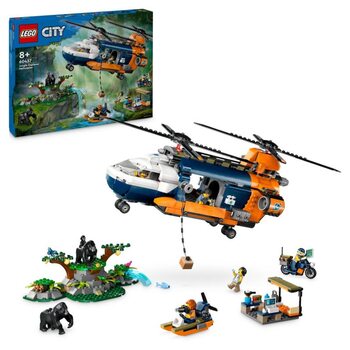 LEGO City - Helikoptéra na průzkum džungle v základním táboře 60437