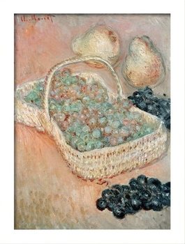 Claude Monet - The Basket of Grapes, 1884 Poster encadré avec lamination