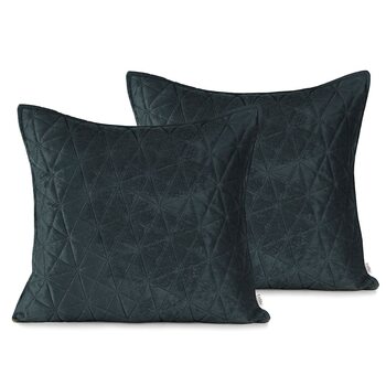 Les taies d'oreiller Amelia Home - Laila Graphite + Silver