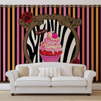 Ταπετσαρία τοιχογραφία  Cupcake Stripes