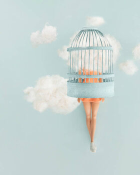 Tričko Cute  female doll with head