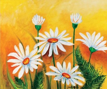 Εκτύπωση έργου τέχνης Daisies and Ferns