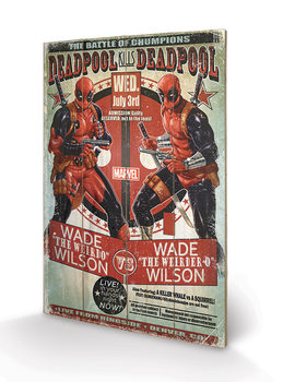 Bild auf Holz Deadpool - Wade vs Wade