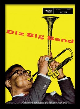 Ingelijste poster Dizzie Gillespie - big band