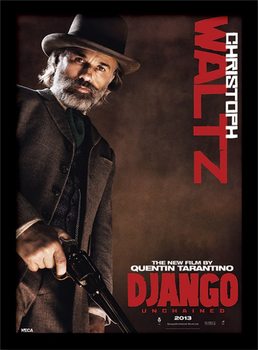 Oprawiony plakat Django - Christoph Waltz