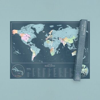 Stírací mapa Rainbow Edition