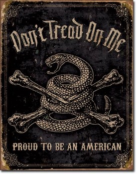 метална табела  DTOM - proud american