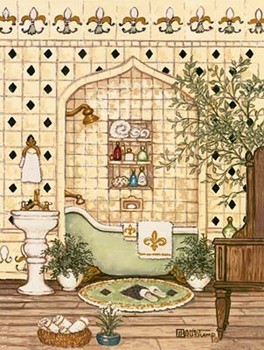Umělecký tisk Elegant Bath III