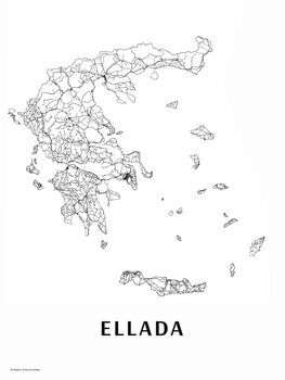 Obraz na plátně Ellada black & white