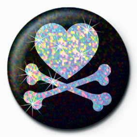 Spilla HEART AND CROSSBONES