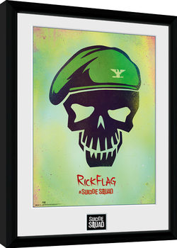 Poster enmarcado Escuadrón Suicida - Rick Flag Skull