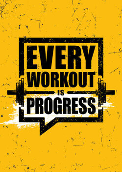 Samolepka Every Workout Is Progress. Inspiring Sport