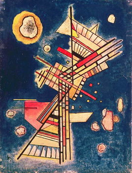 Konsttryck Composition with a Blue Background, 1927