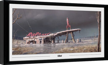 Framed Poster Fallout - Red Rocket