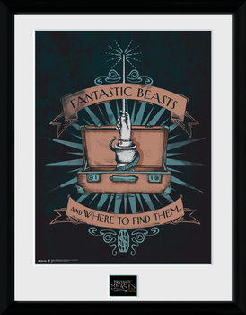 Indrammet plakat Fantastic Beasts - Illustration