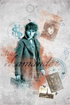 Samolepka Fantastická zvířata - Mlok Scamander