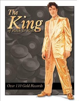 Fém tábla ELVIS PRESLEY- Gold Lame' Suit