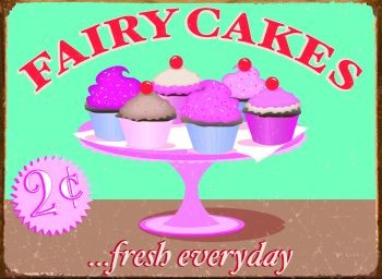 Fém tábla FAIRY CAKES