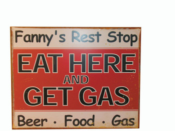 Fém tábla FANNY'S REST STOP