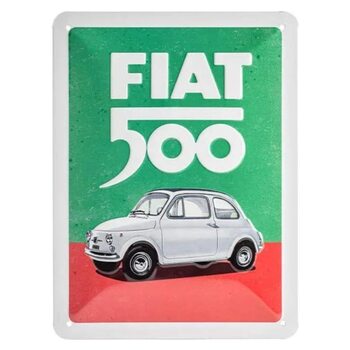 Fém tábla Fiat 500 Italian Colours