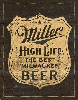 Fém tábla Miller - Vintage Shield