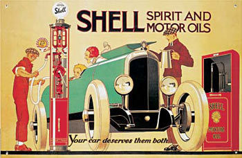Fém tábla SHELL PUMP