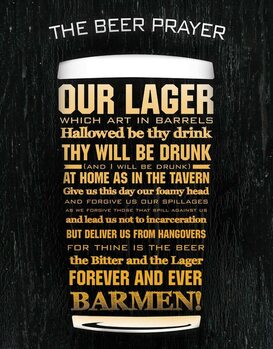 Fém tábla The Beer Prayer