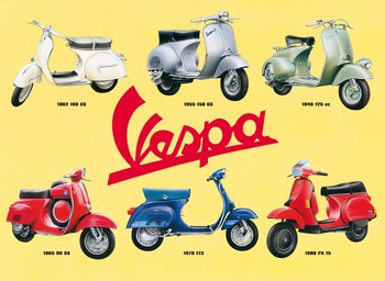 Fém tábla VESPA COLLAGE