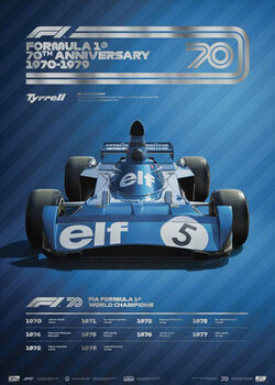 Umělecký tisk Formula 1® Decades - 70S Tyrrell
